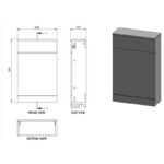 Essential Dakota 500mm WC Unit Onyx Grey