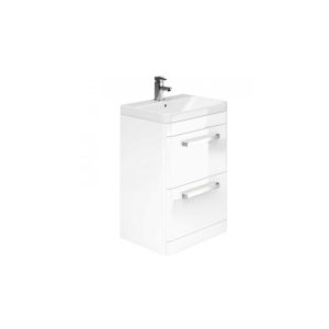 Essential Vermont Floor Unit & Basin 2 Drawer 800mm White