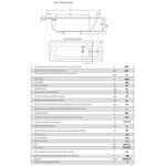 Essential 1500x700mm Single Ended Steel Bath 2 Tap Holes