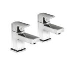 Essential Paron Bath Pillar Taps Chrome