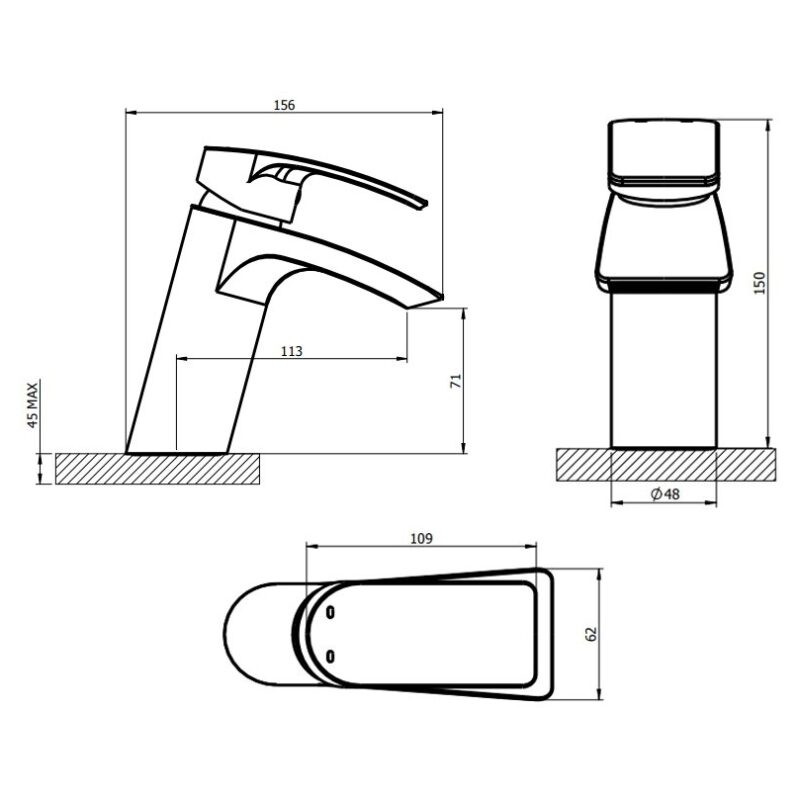 Essential Pisco Mono Basin Mixer with Click Waste Chrome