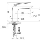 Flova Allore Single Lever Basin Mixer with Clicker Waste