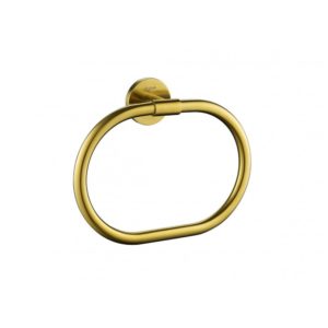 Flova Coco Towel Ring Brushed Brass