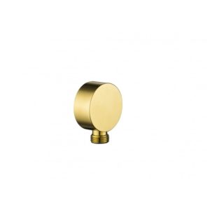 Flova Round Wall Outlet Elbow Brushed Brass