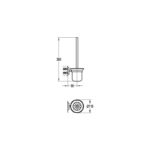 Flova Coco Toilet Brush & Holder Brushed Gold