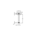 Flova 120mm Ceiling Mounted Shower Arm Brushed Gold