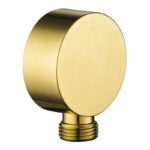 Flova Round Wall Outlet Elbow Brushed Gold