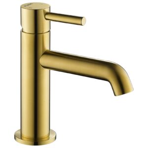 Flova Levo Single Lever Basin Mixer 162mm Brushed Gold