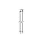 Flova Round Slide Rail Only Brushed Gold