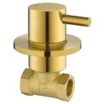 Flova Levo Cold Wall Mounted Shut Off Valve Brushed Gold
