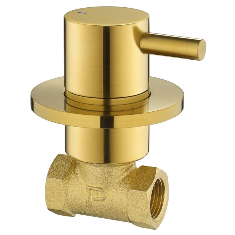 Flova Levo Cold Wall Mounted Shut Off Valve Brushed Gold