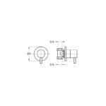 Flova Levo Cold Wall Mounted Shut Off Valve Brushed Gold