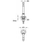 Flova Round Pull Out Shower Set Brushed Nickel