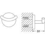 Flova Coco Robe Hook Brushed Nickel