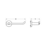 Flova Coco Toilet Roll Bar Brushed Nickel
