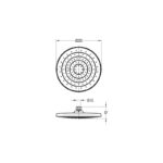 Flova Round 225mm ABS Rainshower Brushed Nickel