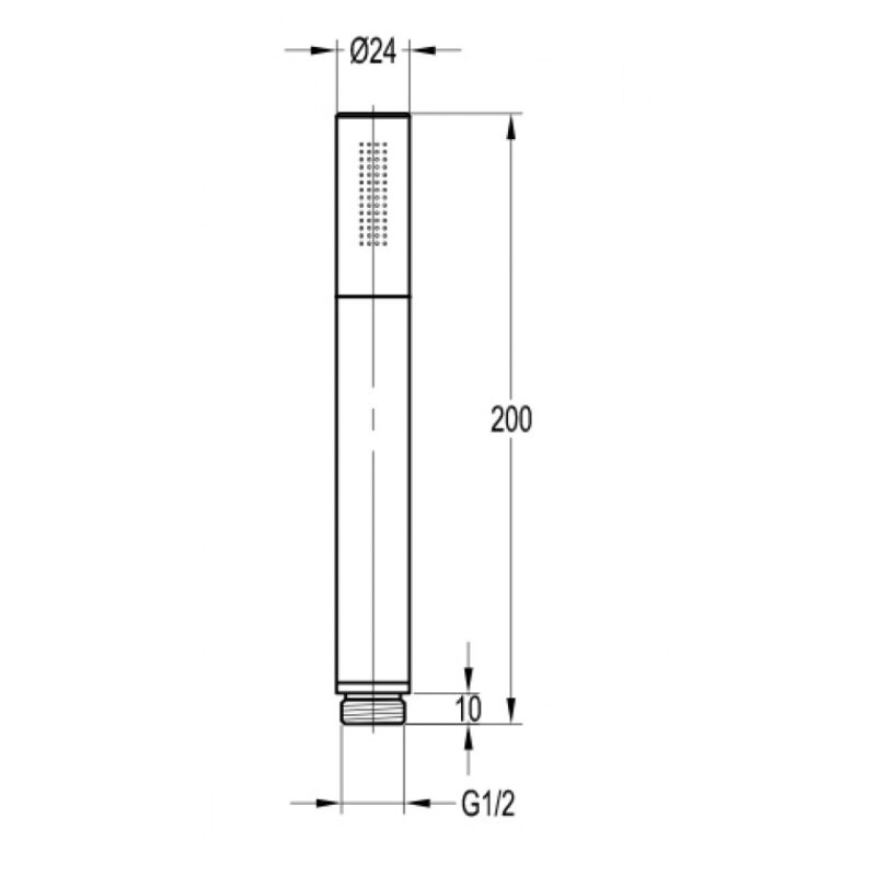 Flova Brass Pencil Handshower Brushed Nickel