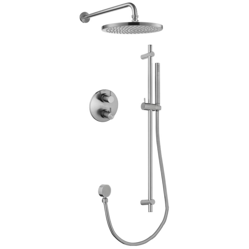 Flova Levo 2 Way Shower Set Round Brushed Nickel