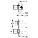Flova 2-Hole Concealed Basin Mixer SmartBOX
