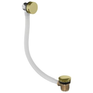 Flova Bath Overflow Filler with Clicker Waste Brushed Brass