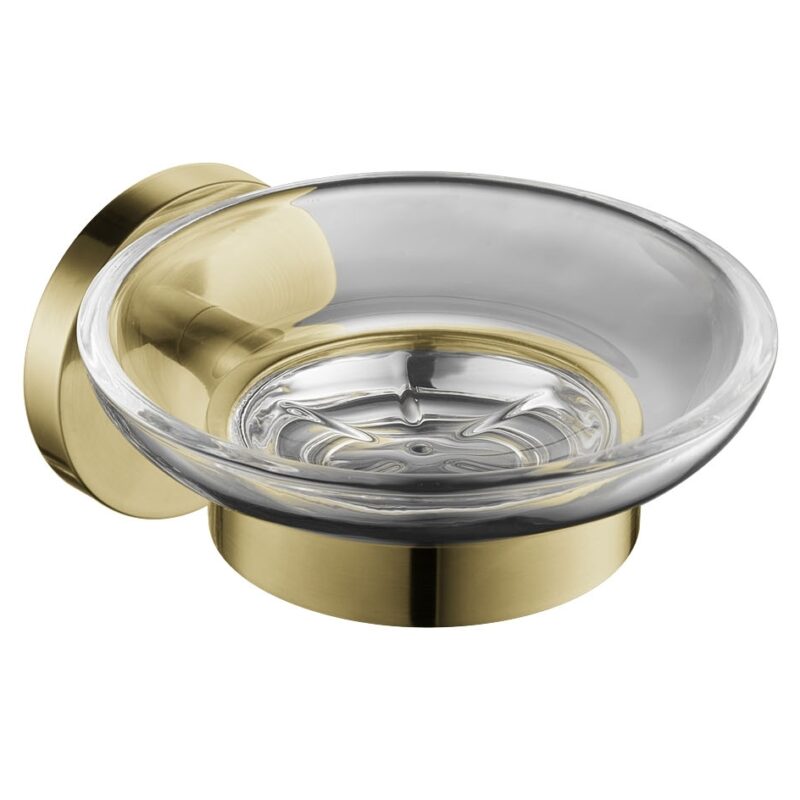 Flova Coco Glass Soap Dish Brushed Brass Flova Coco Glass Soap Dish Brushed Brass