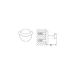 Flova Coco Robe Hook Brushed Brass