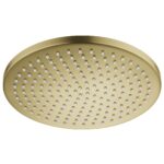Flova Round 250mm Solid Brass Air-Mixed Rainshower Brushed Brass