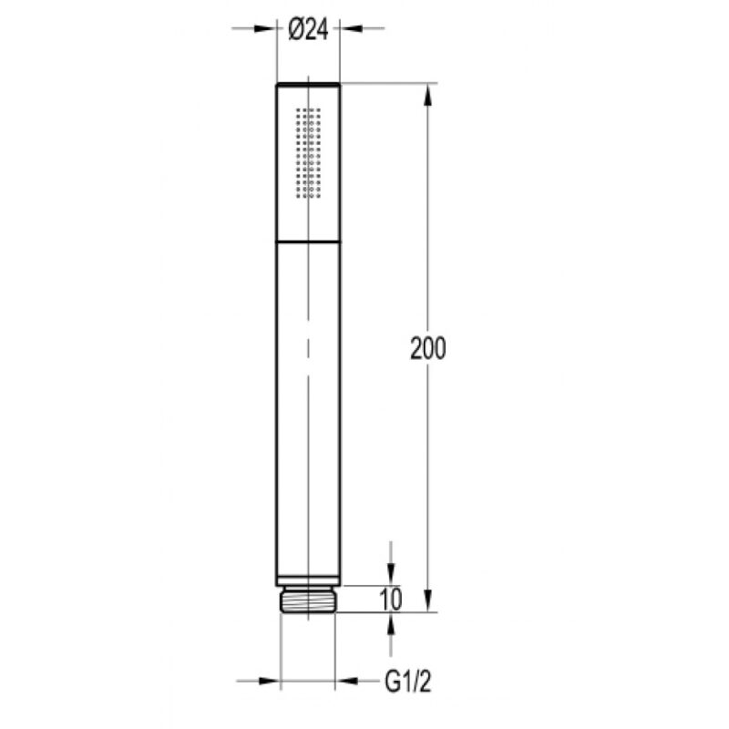 Flova Solid Brass Pencil Handshower Brushed Brass