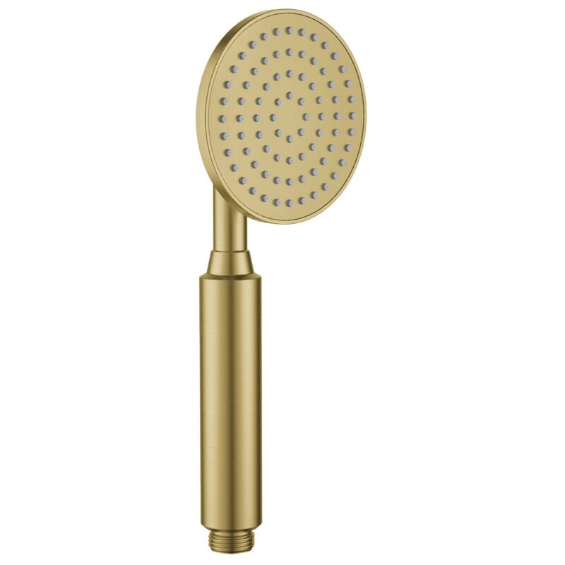 Flova Round Pressure Boost Hand Shower Brushed Brass