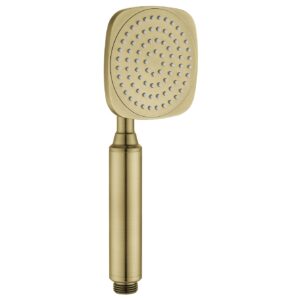 Flova Square Pressure Boost Hand Shower Brushed Brass