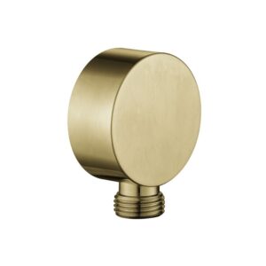 Flova Round Wall Outlet Elbow Brushed Brass