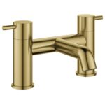 Flova Levo 2-Hole Deck Mounted Bath Filler Brushed Brass