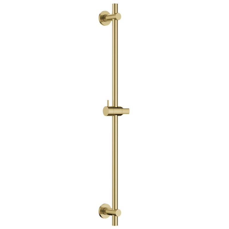 Flova Slide Rail Round Plate Brushed Brass