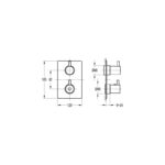 Flova Levo Square SmartBOX Shower Valve Finishing Set Brushed Brass