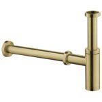 Flova Minimalist Bottle Trap Brushed Brass
