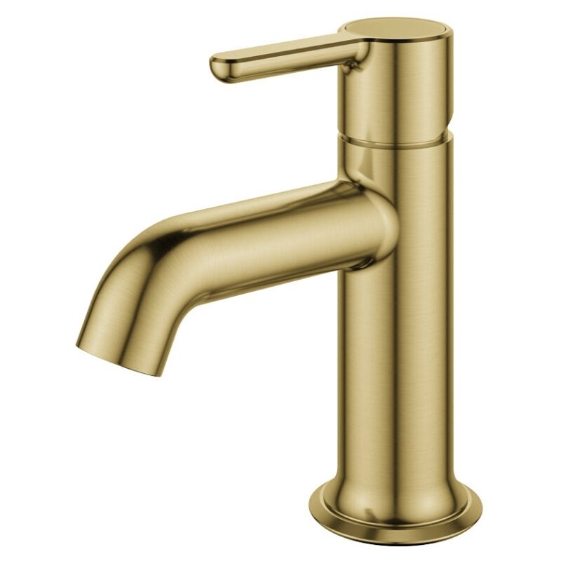 Flova Moonlight 145mm Single Lever Basin Mixer Brushed Brass Flova Moonlight 145mm Single Lever Basin Mixer Brushed Brass