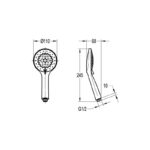 Flova 5-Function ABS Hand Shower Brushed Bronze