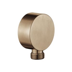 Flova Round Wall Outlet Elbow Brushed Bronze