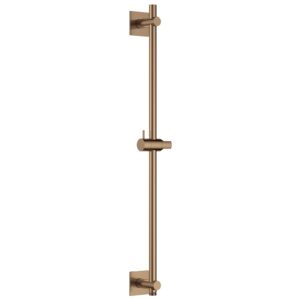 Flova Slide Rail with Integral Wall Outlet Square Plate Brushed Bronze