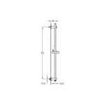 Flova Slide Rail with Integral Wall Outlet Round Plate Brushed Bronze