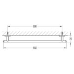 Flova Coco Single Bar Towel Rail 688mm