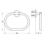 Flova Coco Towel Ring Chrome