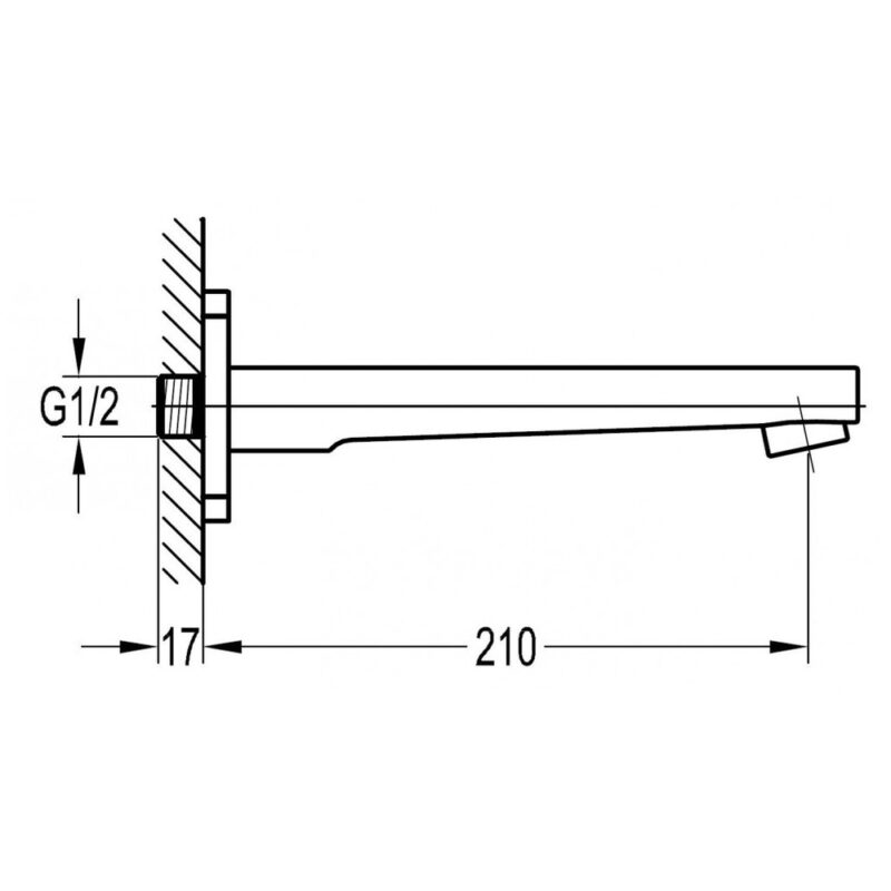 Flova Dekka Wall Bath Spout