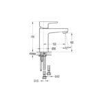 Flova Dekka Single Lever Basin Mixer with Clicker Waste