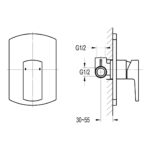 Flova Dekka Concealed Manual Shower Mixer