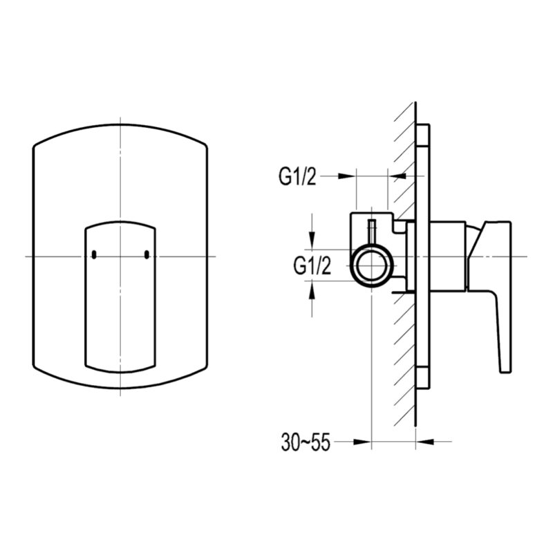 Flova Dekka Concealed Manual Shower Mixer