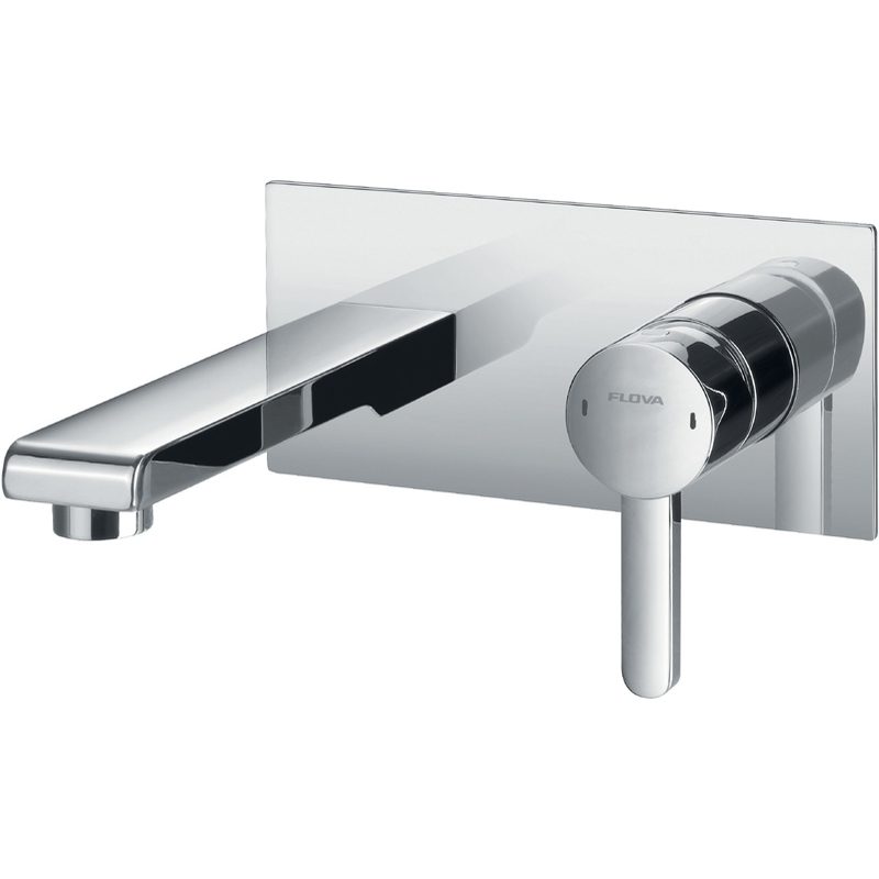 Flova Essence Wall Mounted Single Lever Basin Mixer with Waste