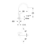 Flova Essence Single Lever Swivel Spout Monobloc Kitchen Mixer