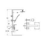 Flova Essence Shower Column with Manual Mixer, Shower & Handset