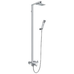 Flova Essence Thermostatic Exposed Shower Column with Bath Spout